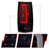 ANZO 2007-2014 Chevy Tahoe LED Taillight Plank Style Black w/Smoke Lens ANZO Tail Lights  AXOPROS