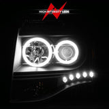 ANZO 2007-2014 Ford Expedition Projector Headlights w/ Halo Black ANZO Headlights  AXOPROS