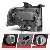 ANZO 2007-2014 Ford Expedition Projector Headlights w/ Halo Black ANZO Headlights  AXOPROS