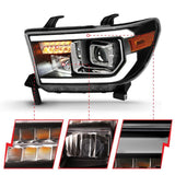 ANZO 2007-2014 Toyota Tundra Projector Light Bar H.L Black Amber(Led High Beam) (Halogen Version) ANZO Headlights  AXOPROS