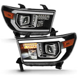 ANZO 2007-2014 Toyota Tundra Projector Light Bar H.L Black Amber(Led High Beam) (Halogen Version) ANZO Headlights  AXOPROS