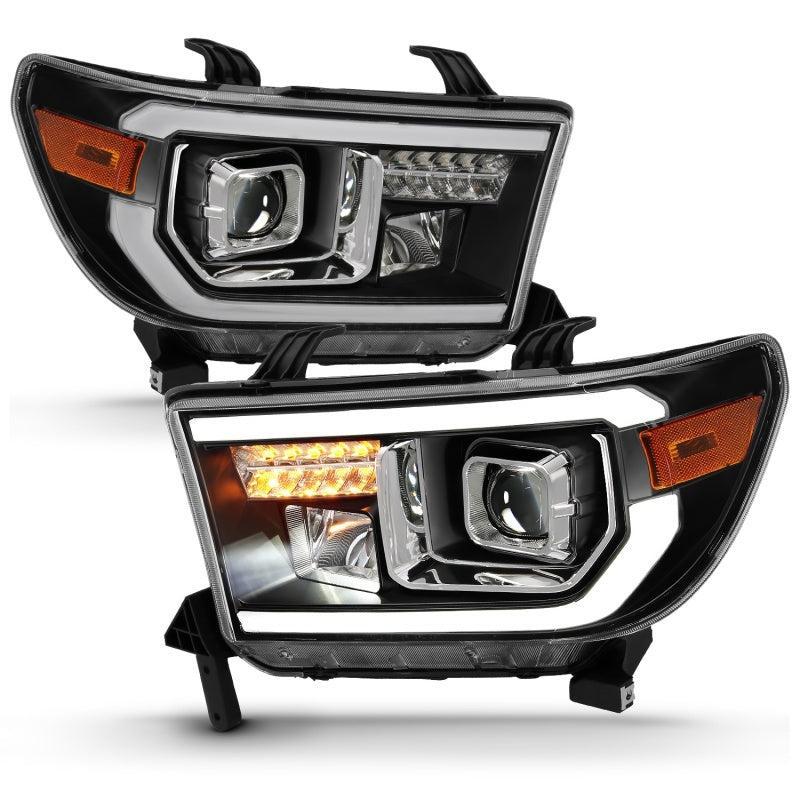 ANZO 2007-2014 Toyota Tundra Projector Light Bar H.L Black Amber(Led High Beam) (Halogen Version) ANZO Headlights  AXOPROS