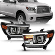 ANZO 2007-2014 Toyota Tundra Projector Light Bar H.L Black Amber(Led High Beam) (Halogen Version) ANZO Headlights  AXOPROS