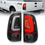 ANZO 2008-2016 Ford F-250 LED Taillights Black Housing Clear Lens (Pair) ANZO Tail Lights  AXOPROS