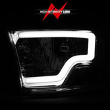 ANZO 2009-2018 Dodge Ram 1500/ 2500/ 3500 Crystal Headlights w/ Light Bar Chrome Housing ANZO Headlights  AXOPROS