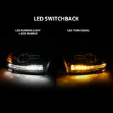 ANZO 2009-2018 Dodge Ram 1500 Projector Plank Style Switchback H.L Halo Black Amber (OE Style) ANZO Headlights  AXOPROS