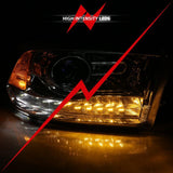 ANZO 2009-2018 Dodge Ram 1500 Projector Plank Style Switchback H.L Halo Chrome Amber (OE Style) ANZO Headlights  AXOPROS