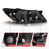 ANZO 2011-2013 Kia Optima Projector Headlights w/ Halo Black (CCFL) ANZO Headlights  AXOPROS