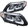 ANZO 2012-2015 Honda Civic Projector Headlights w/ U-Bar Black ANZO Headlights  AXOPROS