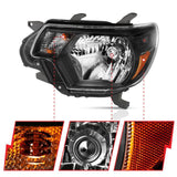 ANZO 2012-2015 Toyota Tacoma Crystal Headlights Black ANZO Headlights  AXOPROS