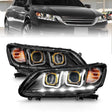 ANZO 2013-2015 Honda Accord Projector Headlights w/ U-Bar Black ANZO Headlights  AXOPROS