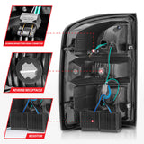 ANZO 2014-2018 GMC Sierra LED Tail Lights Black Housing Clear Lens ANZO Tail Lights  AXOPROS