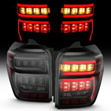 ANZO 2014-2020 Toyota 4Runner T.L Black Housing Smoke Lens Red Light Bar W/Sequential ANZO Tail Lights  AXOPROS
