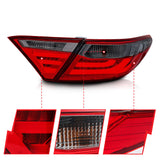 ANZO 2015-2016 Toyota Camry LED Taillights Smoke ANZO Tail Lights  AXOPROS
