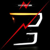 ANZO 2015-2017 Ford F-150 Projector Headlights w/ Plank Style Switchback Black w/ Amber ANZO Headlights  AXOPROS