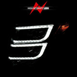 ANZO 2015-2020 Chevy Tahoe Projector Headlights Plank Style Black w/DRL ANZO Headlights  AXOPROS