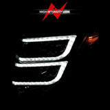 ANZO 2015-2020 Chevy Tahoe Projector Headlights Plank Style Black w/DRL ANZO Headlights  AXOPROS