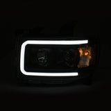 ANZO 2015+ GMC Canyon Projector Headlights w/ Plank Style Design Black w/ Amber ANZO Headlights  AXOPROS
