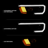 ANZO 2016-2017 Toyota Tacoma Projector Headlights w/ Plank Style Design Black/Amber w/ DRL ANZO Headlights  AXOPROS