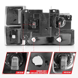 ANZO 88-98 Chevrolet C1500 Crystal Headlights Black ANZO Headlights  AXOPROS