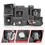 ANZO 88-98 Chevrolet C1500 Crystal Headlights Black Housing w/ Signal and Side Marker Lights ANZO Headlights  AXOPROS