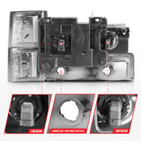 ANZO 88-98 Chevrolet C1500 Crystal Headlights Chrome w/ Signal and Side Marker Lights ANZO Headlights  AXOPROS