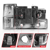 ANZO 88-98 Chevrolet C1500 Crystal Headlights Chrome w/ Signal and Side Marker Lights ANZO Headlights  AXOPROS