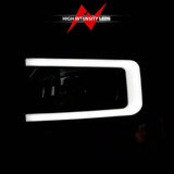 ANZO 99-04 Ford F250/F350/F450/Excursion (excl. 99) Crystal Headlights - w/ Light Bar Black Housing ANZO Headlights  AXOPROS