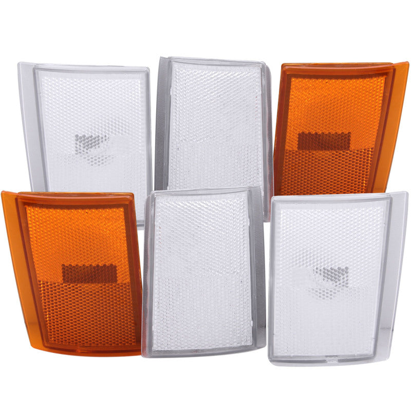 ANZO Corner Lights 1988-1993 Chevrolet C1500 Euro Corner Lights 4 Clear and 2 Amber 6pc ANZO Lights Corner  AXOPROS