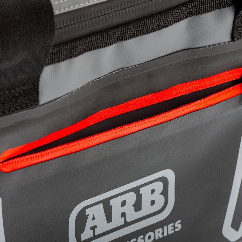 ARB Cooler Bag Charcoal w/ Red Highlights 15in L x 11in W x 9in H Holds 22 Cans ARB Tow Straps  AXOPROS