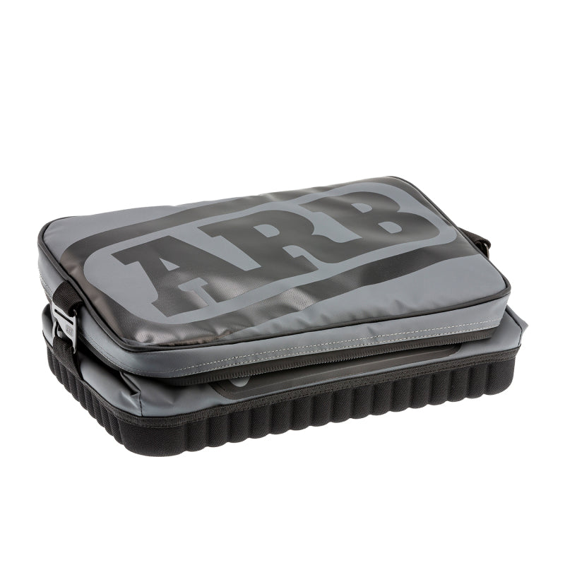 ARB Cooler Bag Charcoal w/ Red Highlights 15in L x 11in W x 9in H Holds 22 Cans ARB Tow Straps  AXOPROS
