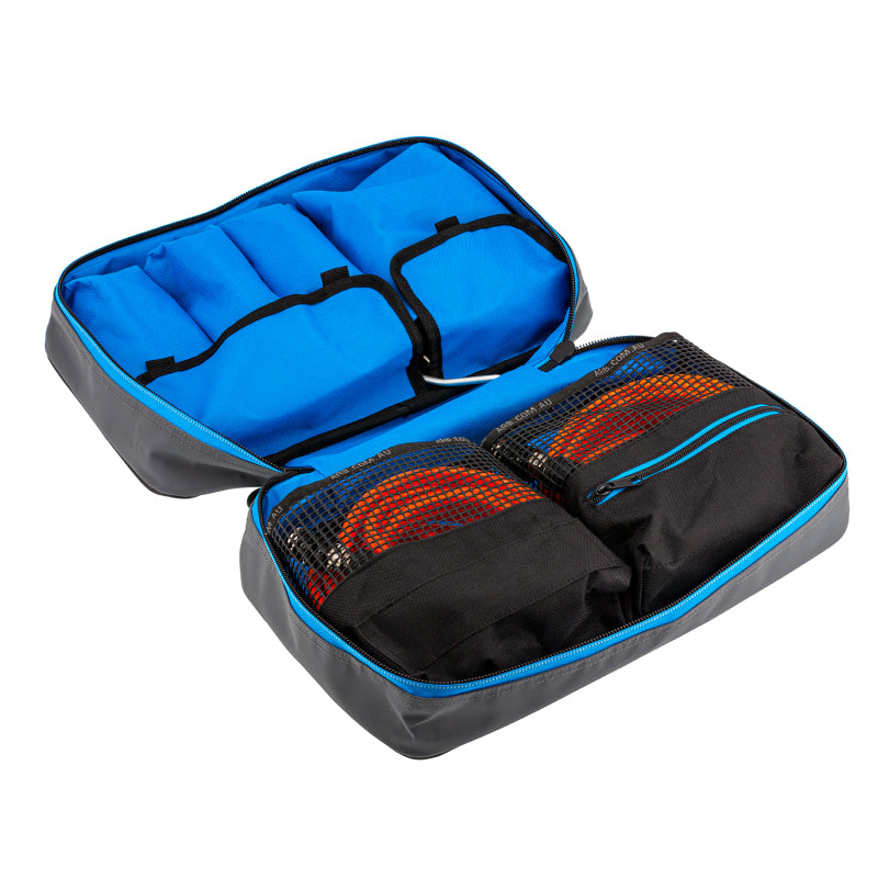 ARB Inflation Case Black Finish w/ Blue Highlights PVC Material Reflective Strips ARB Tow Straps  AXOPROS