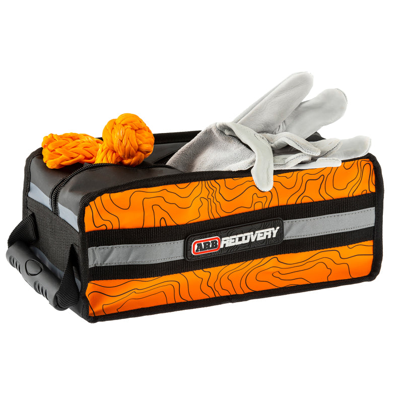 ARB Micro Recovery Bag Orange/Black Topographic Styling PVC Material ARB Tow Straps  AXOPROS