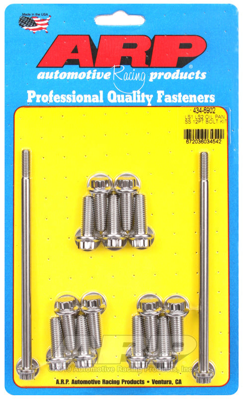 ARP Chevy LS1 LS2 Stainless Steel 12 Point Oil Pan Bolt Kit ARP Hardware Kits - Other  AXOPROS