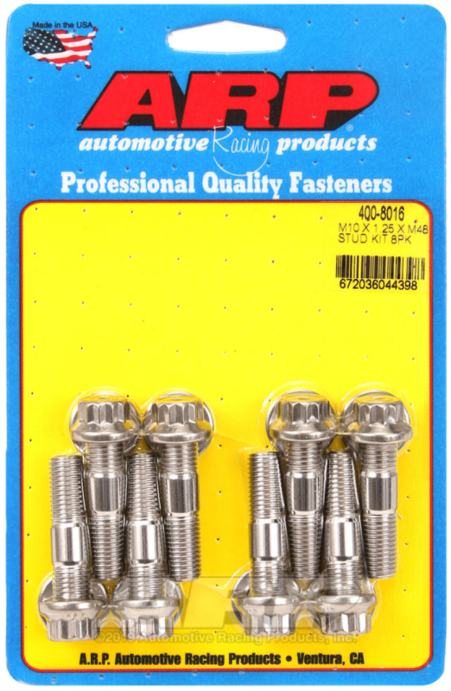 ARP Sport Compact M10 x 1.25 x 48mm Stainless Accessory Studs (8 pack) ARP Hardware - Singles  AXOPROS