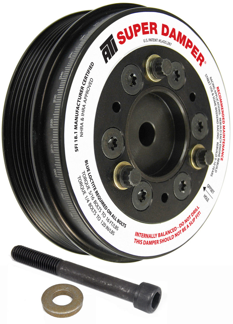 ATI Damper - 5.74in - Alum - 6 Grv - Mini Cooper S - 1.6L - 2 Percent OD - 1Pc ATI Crankshaft Dampers  AXOPROS