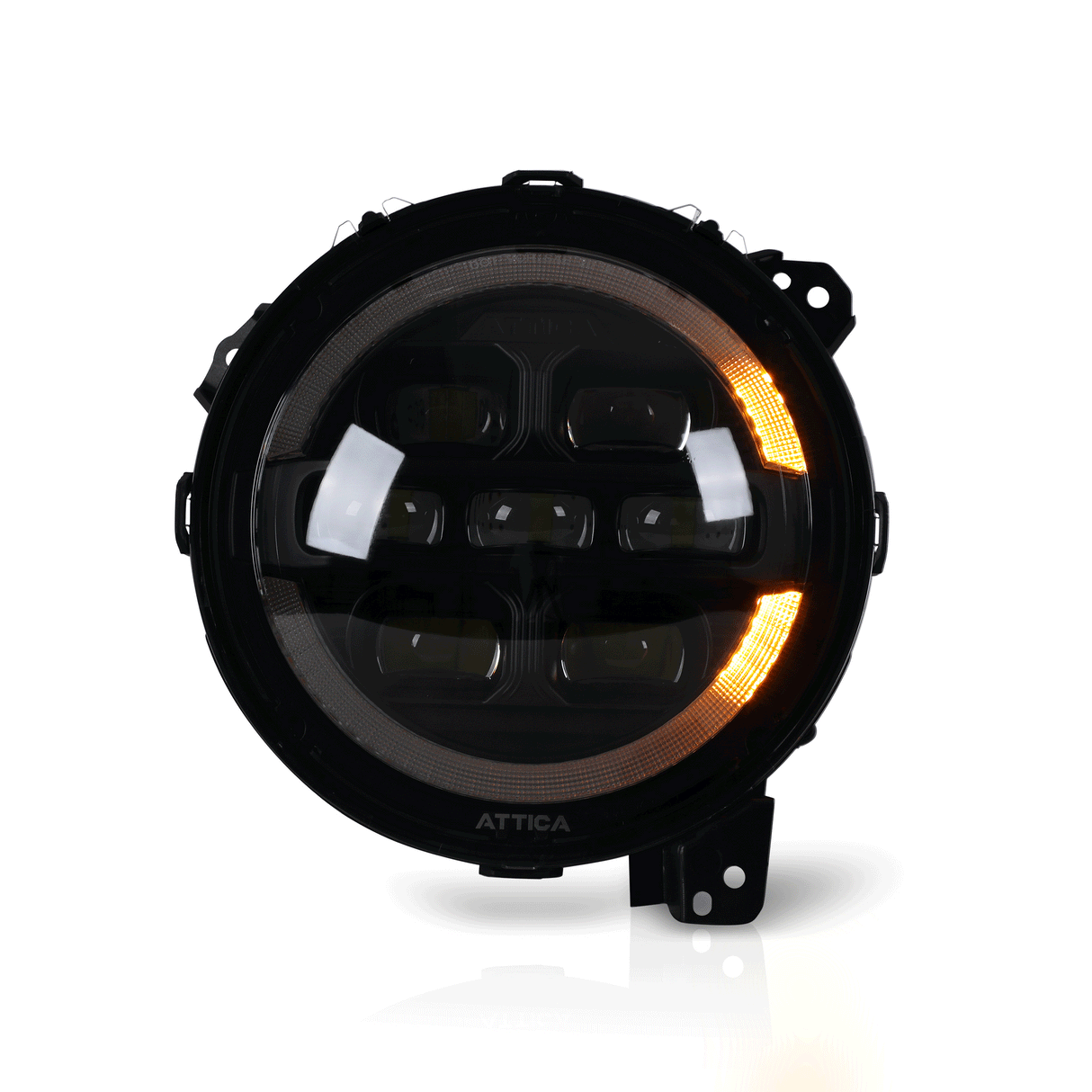 Attica LED Projector Headlights W-Sequential Turn Signal Attica 4x4 Headlight Set  AXOPROS