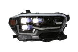 Attica Rogue Series LED Projector Headlight W-Sequential Turn Signal Attica 4x4 Headlight Set  AXOPROS