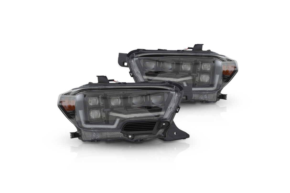 Attica Rogue Series LED Projector Headlight W-Sequential Turn Signal Attica 4x4 Headlight Set  AXOPROS