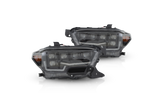 Attica Rogue Series LED Projector Headlight W-Sequential Turn Signal Attica 4x4 Headlight Set  AXOPROS