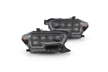 Attica Rogue Series LED Projector Headlight W-Sequential Turn Signal Attica 4x4 Headlight Set  AXOPROS