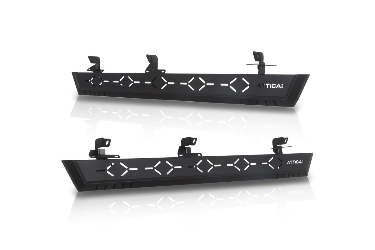 Attica Side Step W/Step Lights - Body Mounted Attica 4x4 Step Nerf Bar  AXOPROS