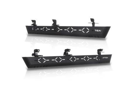Attica Side Step W/Step Lights - Body Mounted Attica 4x4 Step Nerf Bar  AXOPROS