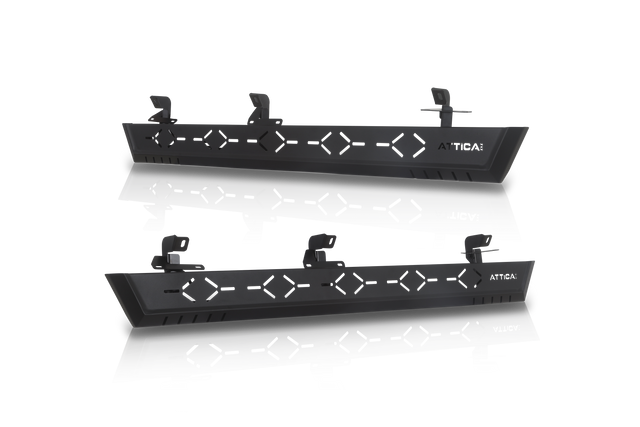 Attica Side Step W/Step Lights - Body Mounted Attica 4x4 Step Nerf Bar  AXOPROS