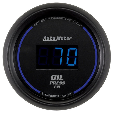 Autometer Cobalt Digital 52.4mm Black 0-100psi Oil Pressure Gauge AutoMeter Gauges  AXOPROS