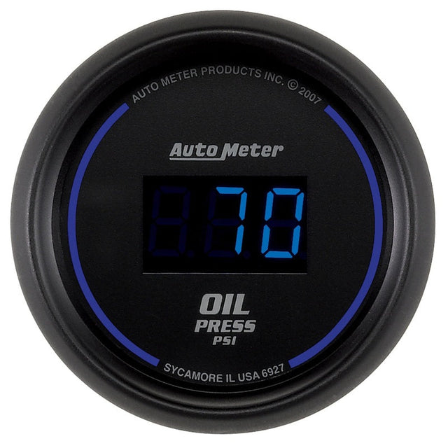Autometer Cobalt Digital 52.4mm Black 0-100psi Oil Pressure Gauge AutoMeter Gauges  AXOPROS