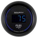 Autometer Cobalt Digital 52.4mm Black Programmable Empty-Full Range Fuel Level Gauge AutoMeter Gauges  AXOPROS