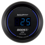 Autometer Cobalt Digital 52.4mm Black Vacuum/Boost Gauge AutoMeter Gauges  AXOPROS