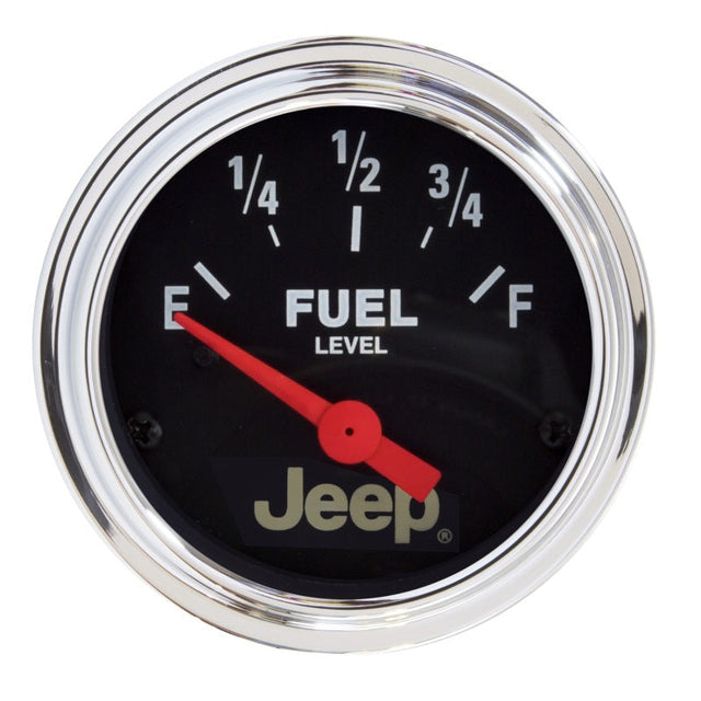 Autometer Jeep 52mm 73 OHMS Empty/8-12 OHMS Full Short Sweep Electronic Fuel Level Gauge AutoMeter Gauges  AXOPROS
