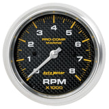 Autometer Marine Carbon Fiber 3-3/8in 8k RPM Tachometer AutoMeter Gauges  AXOPROS